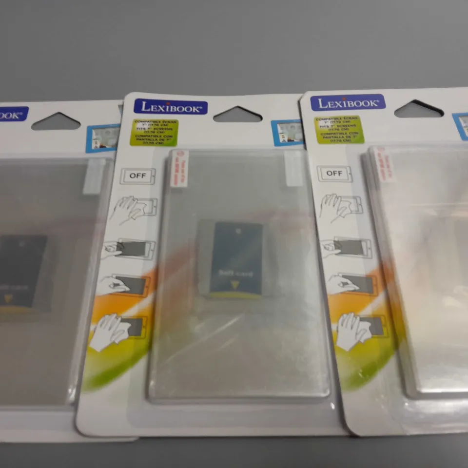 LOT OF 3 LEXIBOOK 7" SCREEN SCREEN COVERS