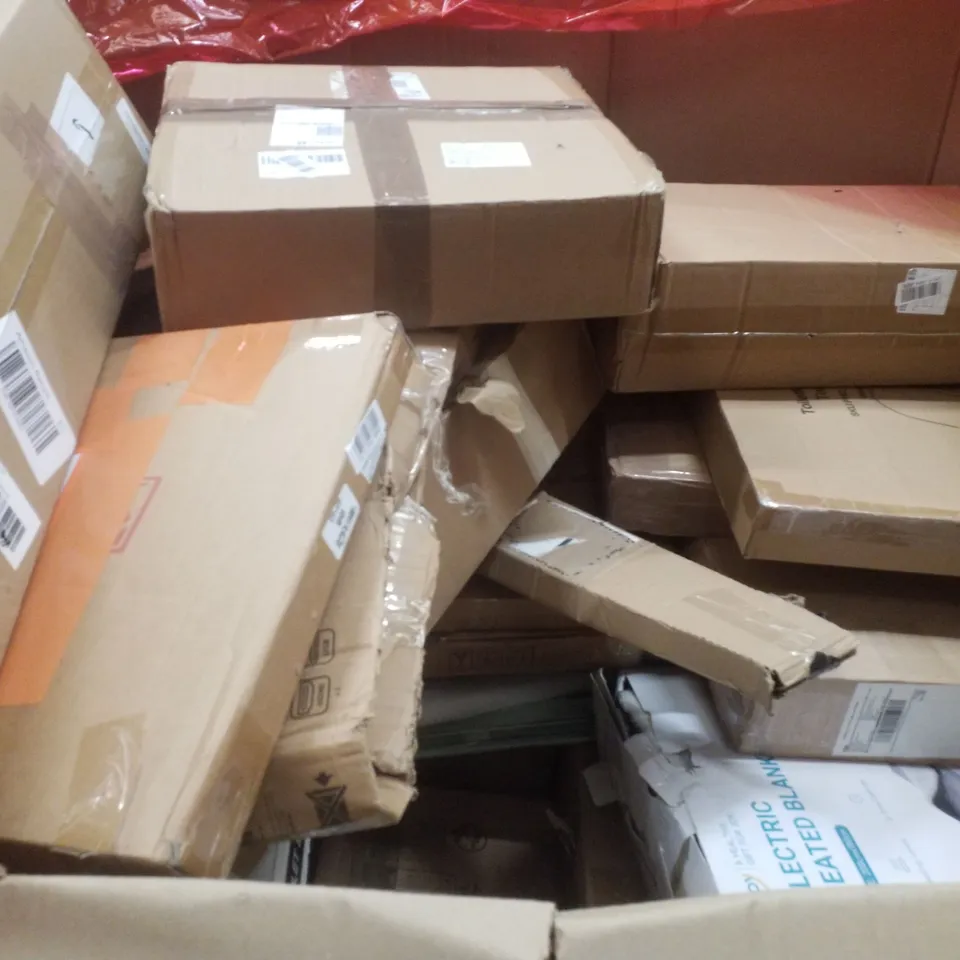 PALLET CONTAINING ASSORTED PRODUCTS INCLUDING ELECTRIC HEATED BLANKET, TOILET SEAT, AIR FRYER & TOWEL WARMER