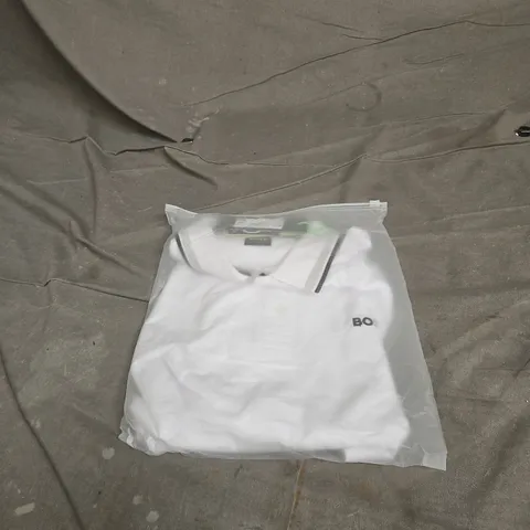 HUGO BOSS WHITE POLO SHIRT LARGE TAGGED