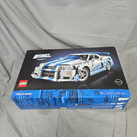 LEGO 2 FAST 2 FURIOUS NISSAN SKYLINE GT-R R34 1410 PIECES, 42210. 18+