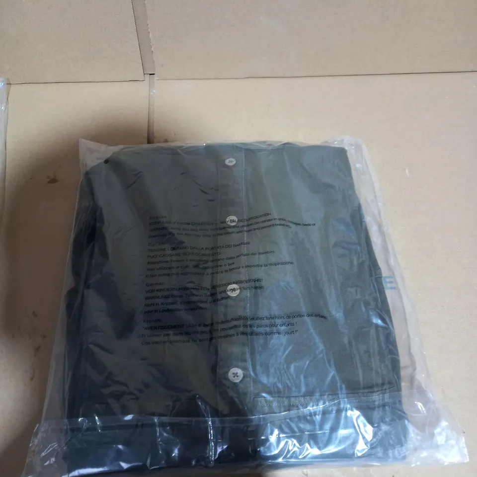 NINA LEONARD STRETCH DENIM DARK OLIVE JACKET - 2XL