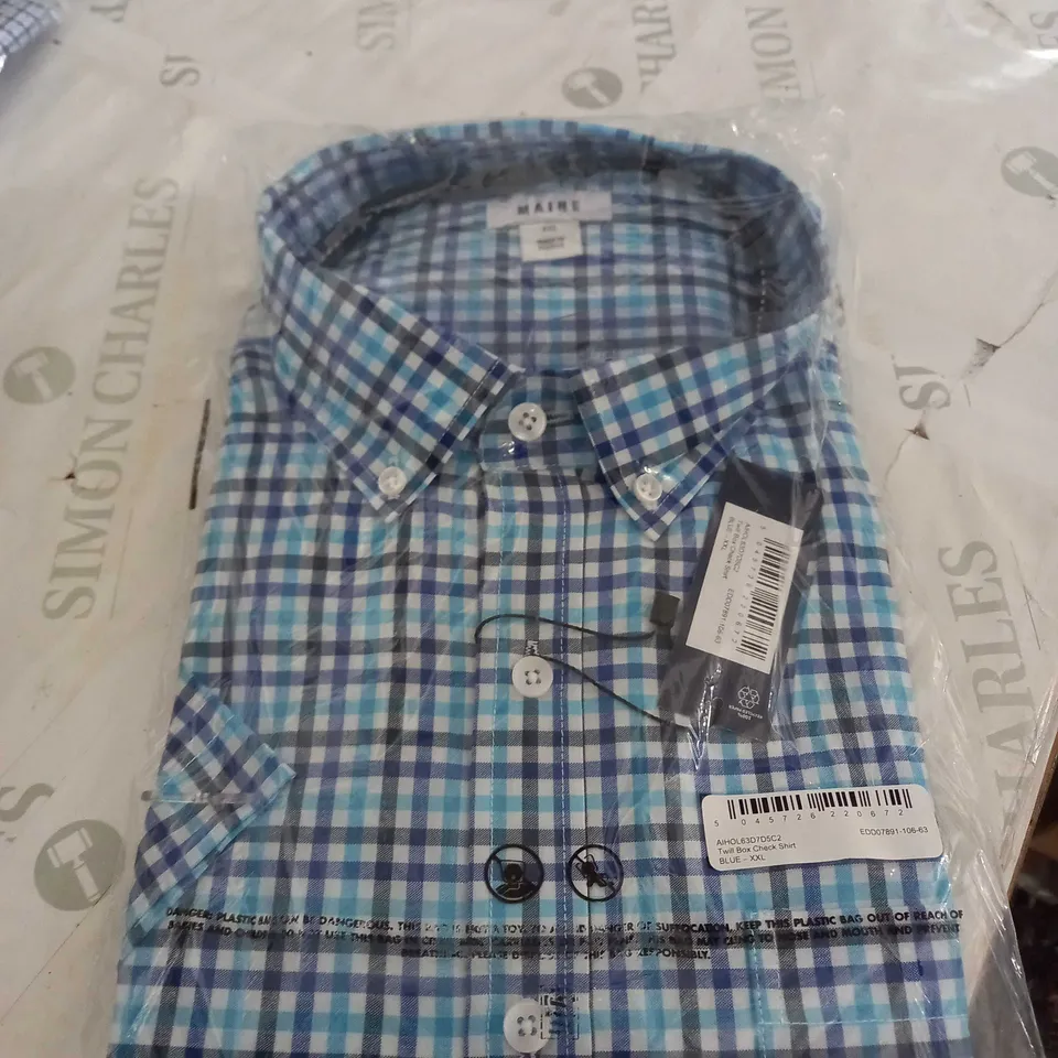 MAINE TWILL BOX CHECK SHIRT SIZE XXL 