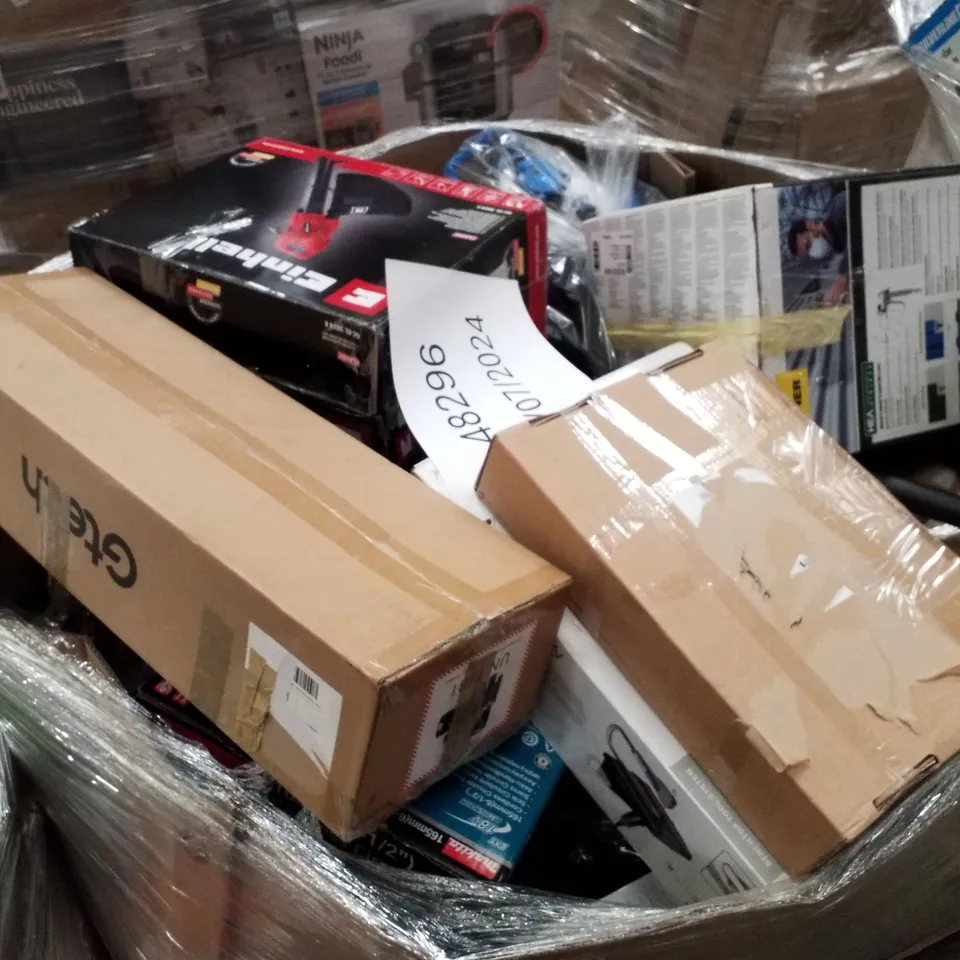 PALLET OF APPROXIMATELY ASSORTED HOUSEHOLD & ELECTRICITY PRODUCTS INCLUDING 