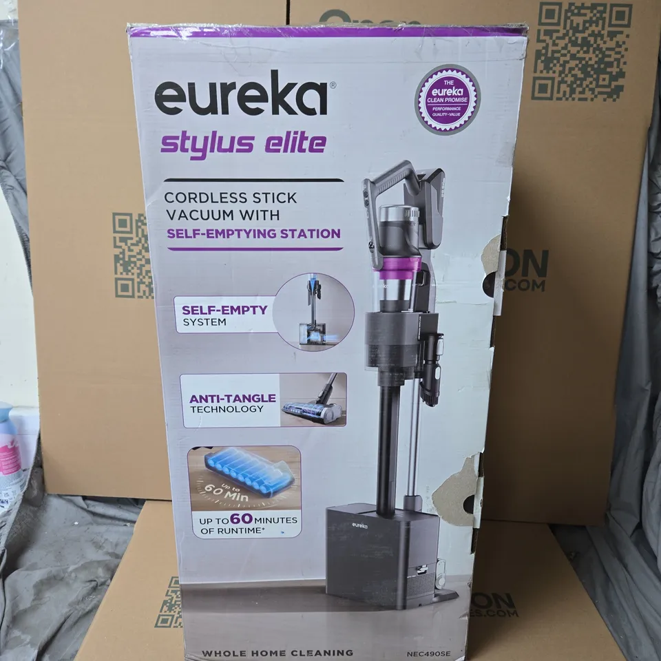 EUREKA STYLUS ELITE CORDLESS VACUUM CLEANER WITH SELF-EMPTYING STATION – BOXED 