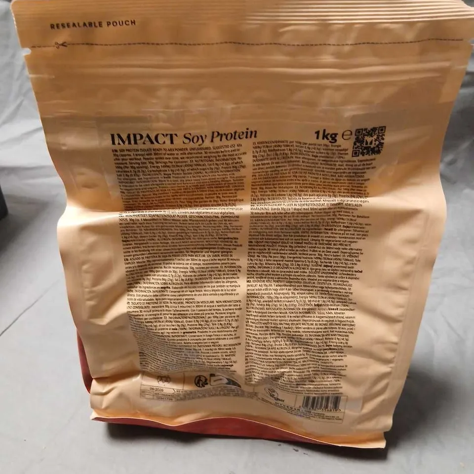 MYVEGAN IMPACT SOY PROTEIN – 1KG UNFLAVOURED SOY PROTEIN POWDER
