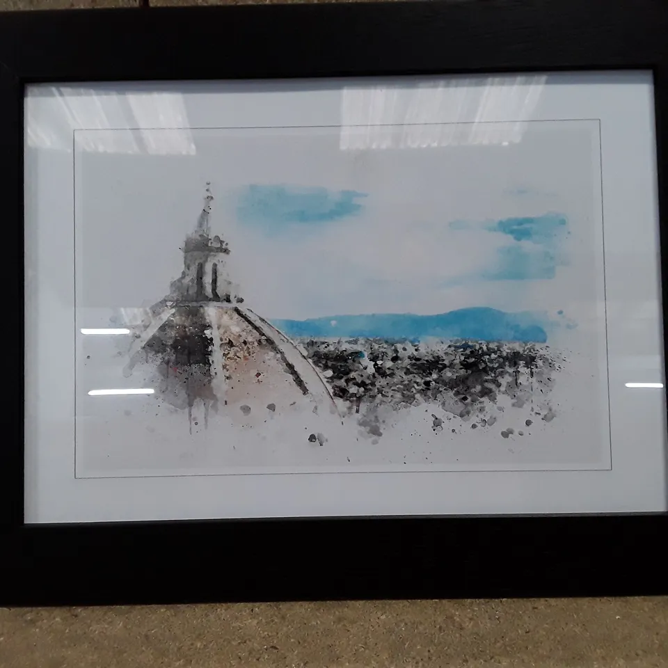 FLORENCE SKYLINE WITH CATHEDRAL IN ABSTRACT - PICTURE FRAME GRAPHIC 