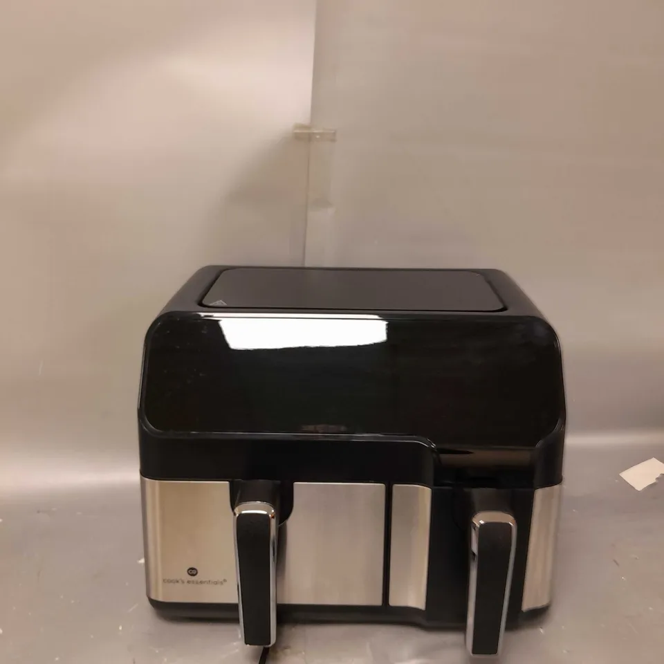 BOXED COOK'S ESSENTIALS 7.7L DUAL AIR FRYER IN BLACK