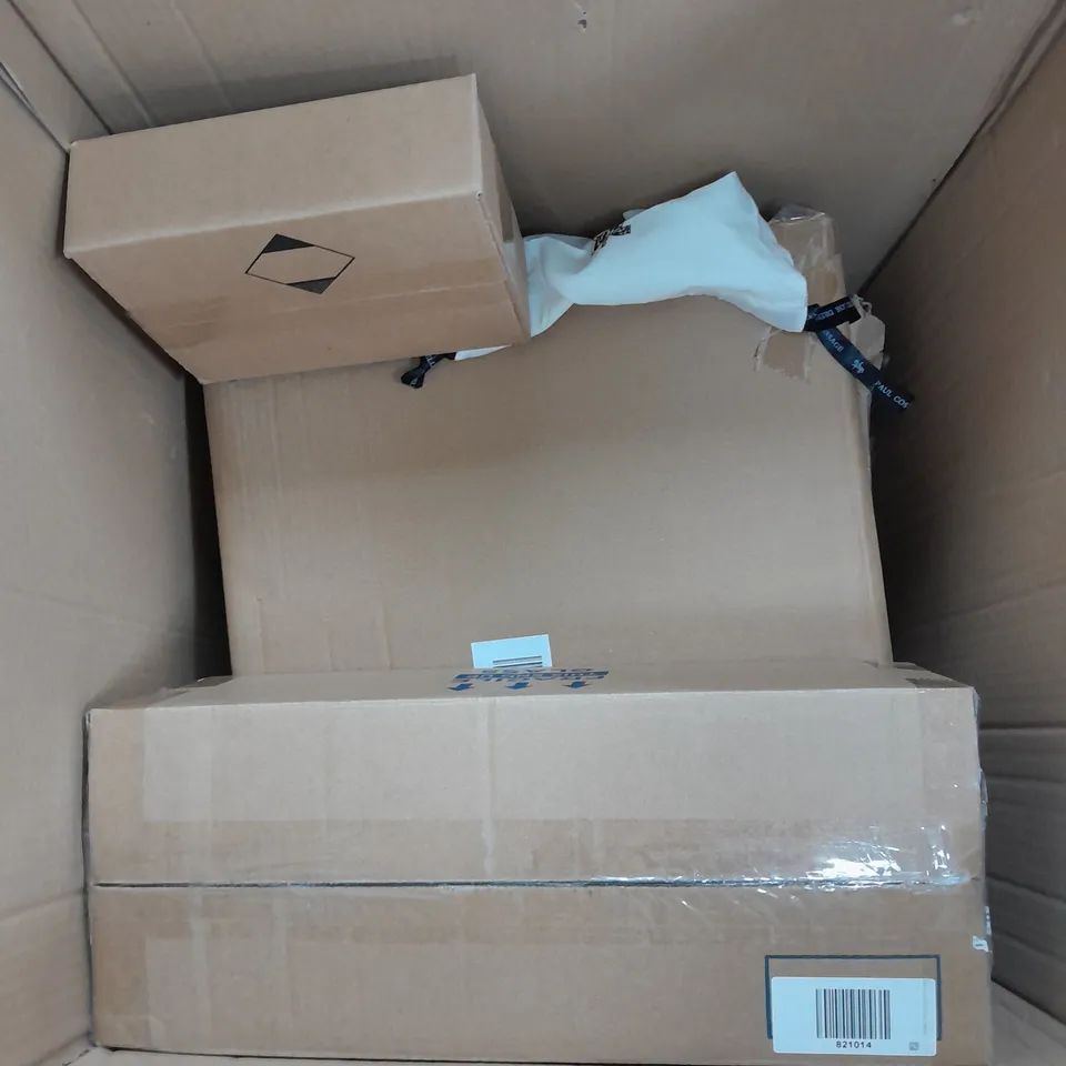 BOX OF APPROX 5 HOUSEHOLD ITEMS TO INCLUDE HOMEWORX CANDLES, NEATER FEEDER PET BOWL AND OPI NAIL VARNISH ETC