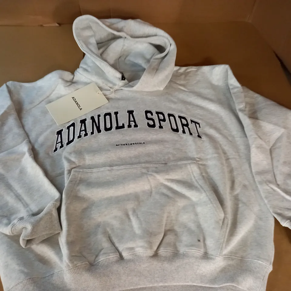 ADANOLA OVERSIZED LIGHT GREY HOODIE - S