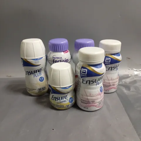 APPROXIMATELY 28 ASSORTED SUPPLEMENT DRINKS TO INCLUDE - ENSURE - NUTRICIA FORTSIP