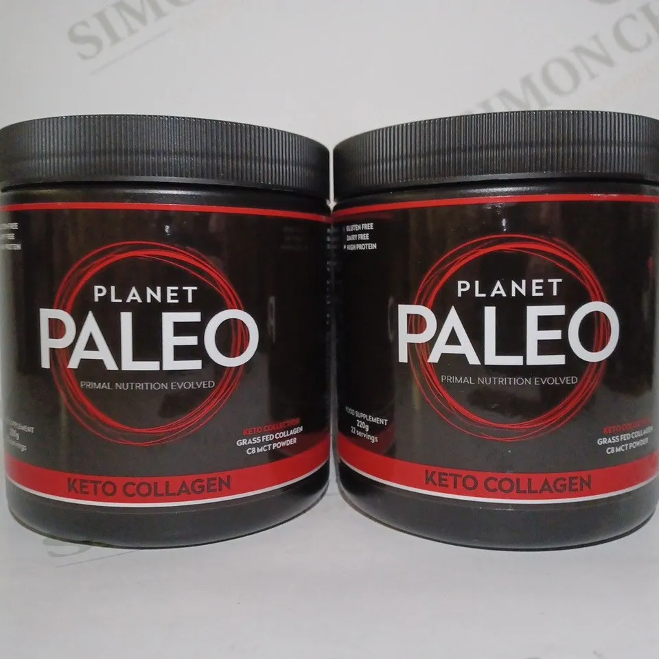 LOT OF 2 X 220G PLANET PALEO KETO COLLAGEN