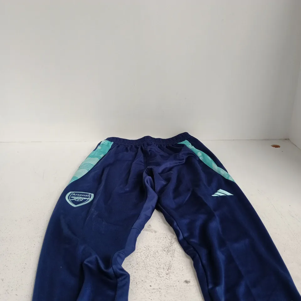 ADIDAS ARSENAL BLUE TRAINING TRACKSUIT BOTTOMS CHILDRENS LARGE