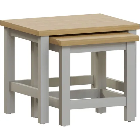 BOXED VIDA DESIGNS ARLINGTON GREY NEST OF TABLES SET OF 2