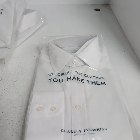 CHARLES TYRWHITT WHITE SLIM FIT NON-IRON SHIRT – 15.5IN COLLAR