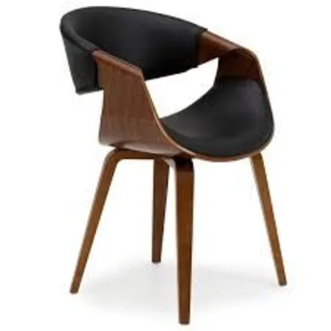 BOXED MODENA CHAIR BLACK PU LEATHER