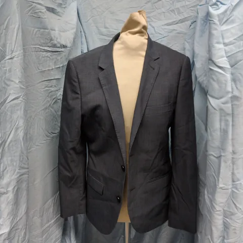 TOPMAN WOOL-BLEND BLAZER – DARK GREY, UK 36 (US 36, EUR 91CM)