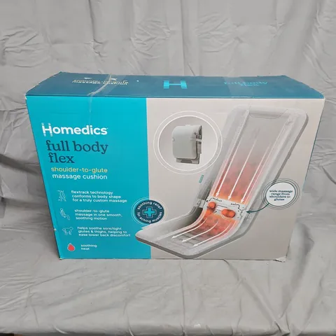 HOMEDICS FULL BODY FLEX SHOULDER-TO-GLUTE MASSAGE CUSHION – BOXED