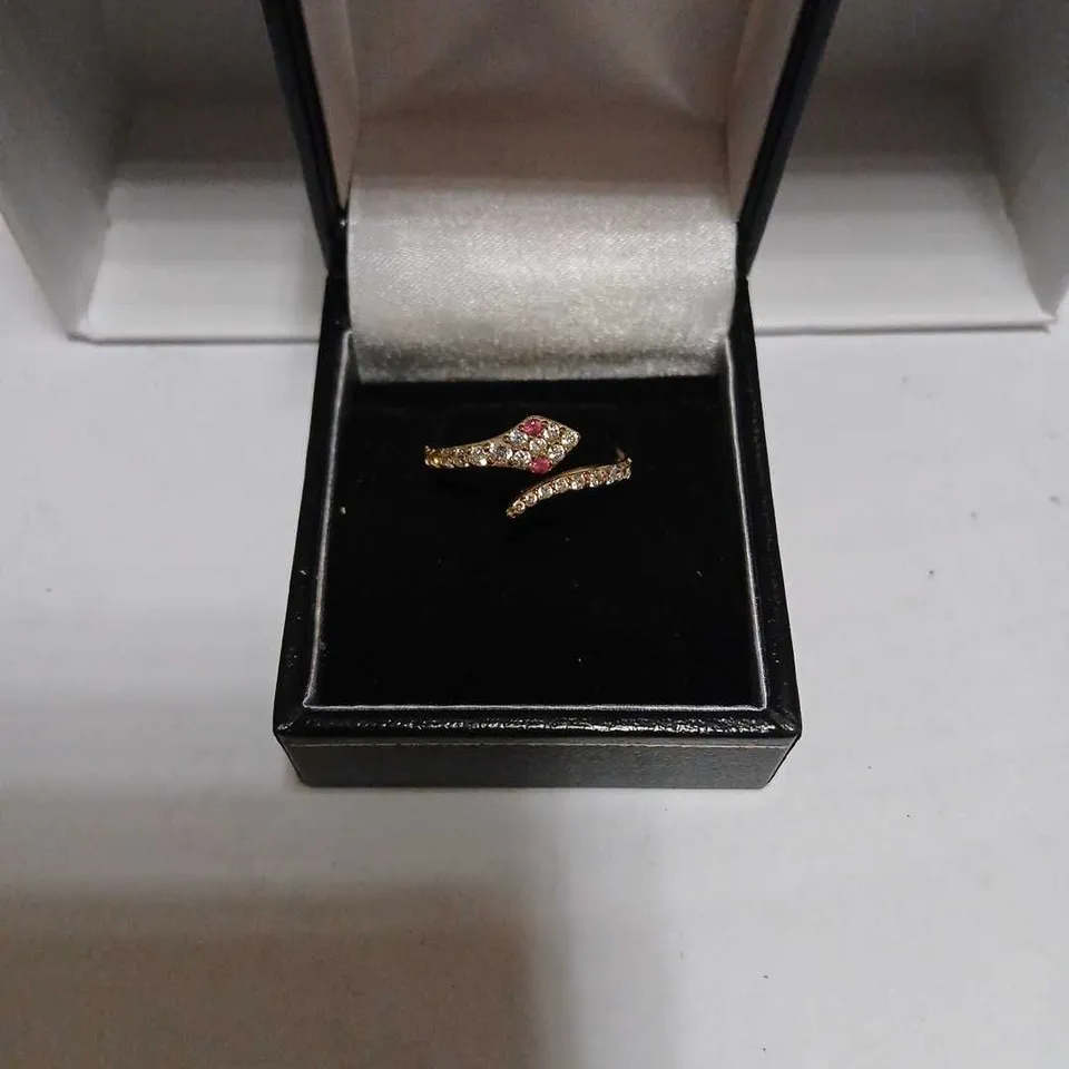 OUTLET DIAMONIQUE 0.36CT TW SNAKE RING STERLING SILVER 