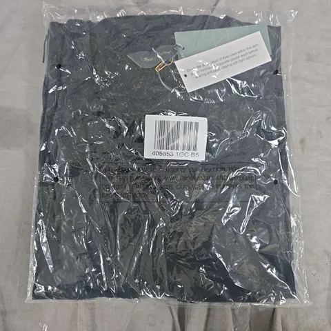 BAGGED RUTH LANGSFORD VOOP NECK T-SHIRT IN WASHED BLACK - MEDIUM