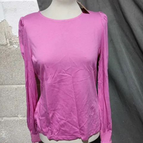 BODEN PINK WOMEN'S LONG-SLEEVE TOP - SIZE 12