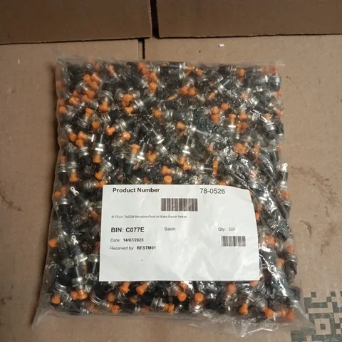 APPROXIMATELY 450 R-TECH MINIATURE PUSH TO MAKE SWITCHES 