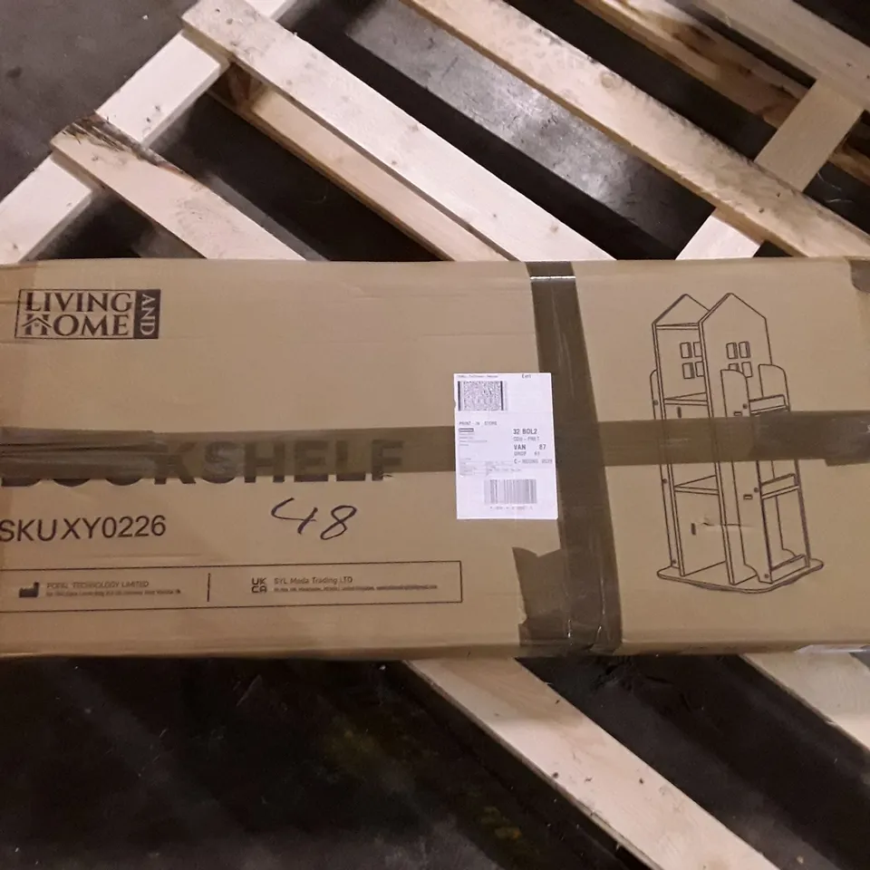 BOXED LIVING AND HOME BOOKSHELF - WHITE