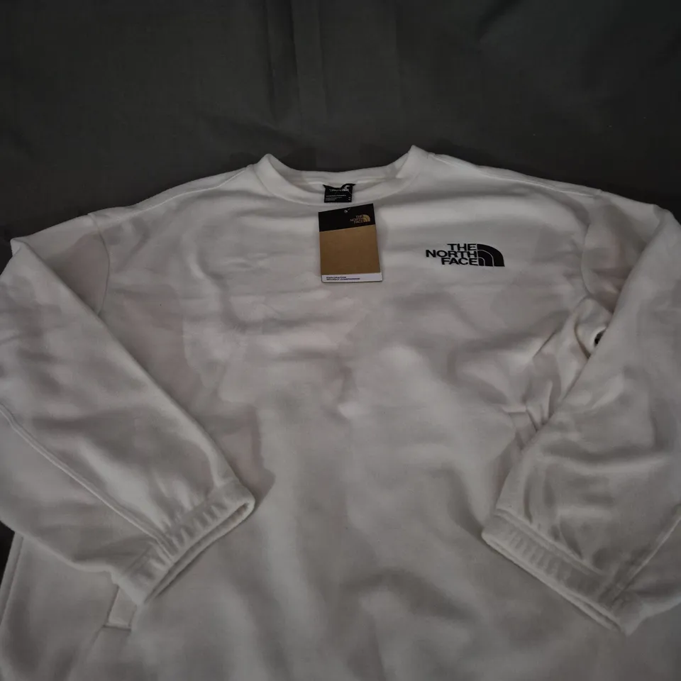 THE NORTH FACE WOMENS BONETE WHITE CREW JUMPER SIZE M