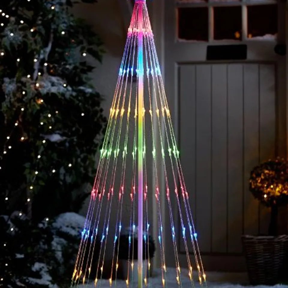 BOXED 5.5FT WATERFALL LED INDOOR/OUTDOOR CHRISTMAS TREE LIGHT  RRP £59.99