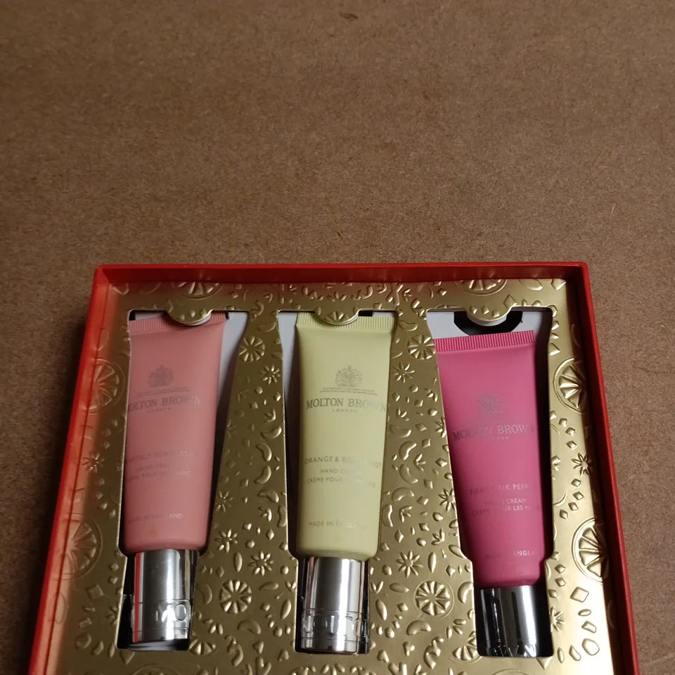 MOLTON BROWN LONDON HAND CREAM TRIO SET – ORANGES & BERGAMOT