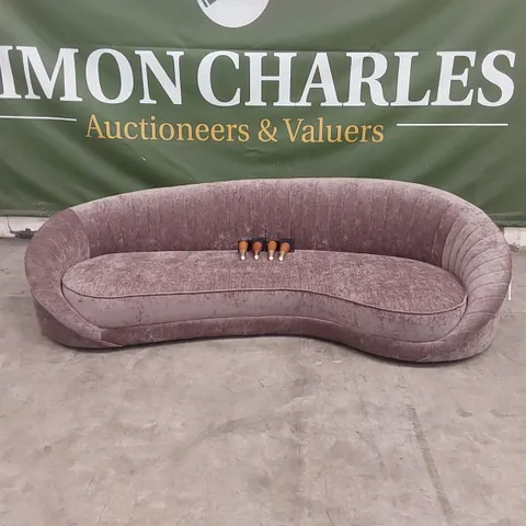 QUALITY DESIGNER VIVORUM VIOLA BROWN VELVET SOFA