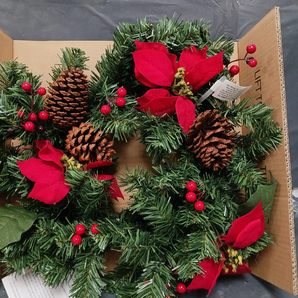 PINECONES PRE LIT CHRISTMAS WREATH