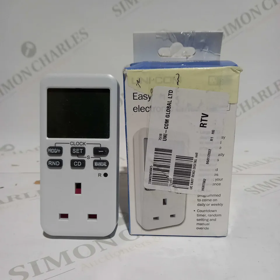 UNI-COM EASY READ DIGITAL ELECTRONIC TIMER SOCKET