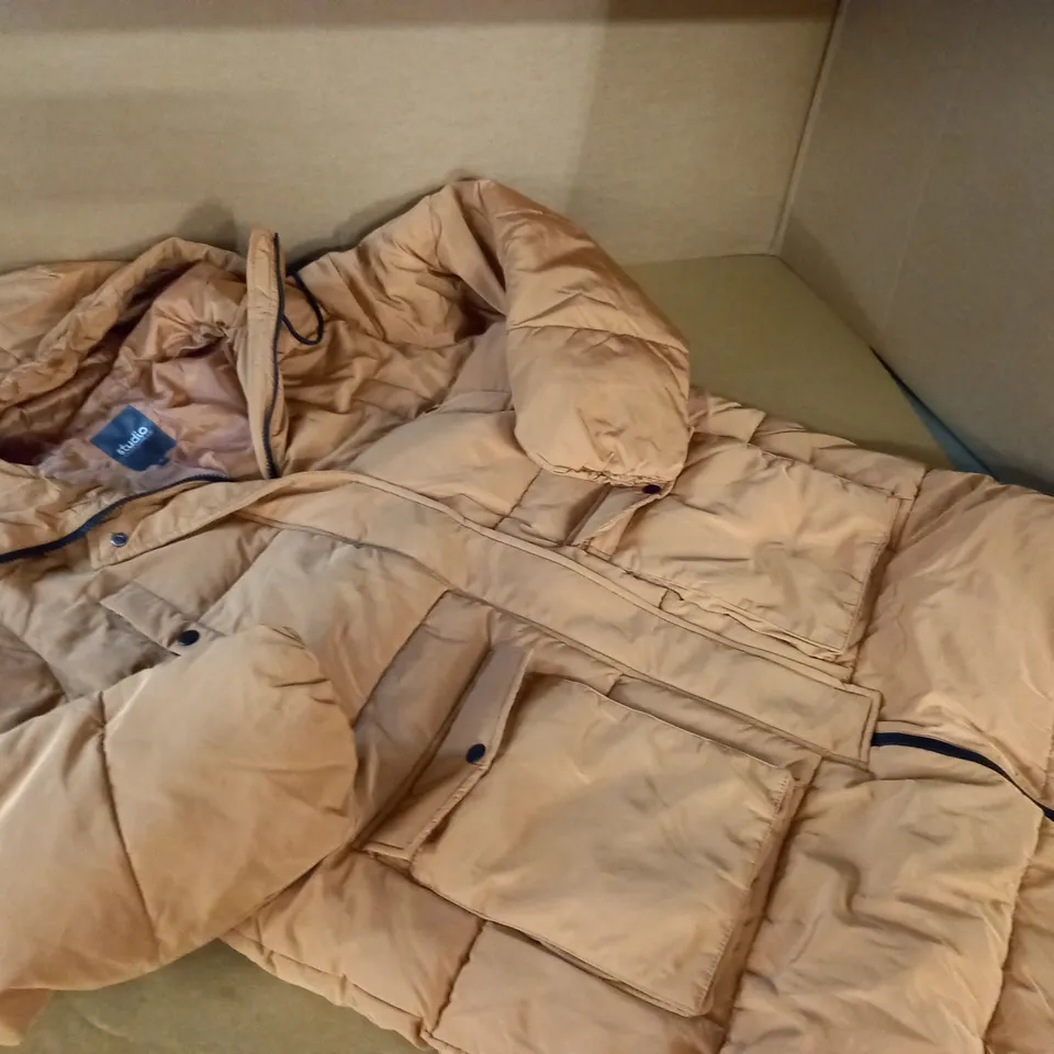 STUDIO OUTWEAR LIGHT BROWN PADDED COAT - 18