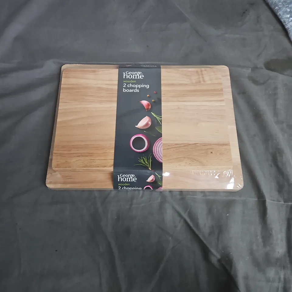 George Home Wooden 2-Chopping Boards – Set of 2