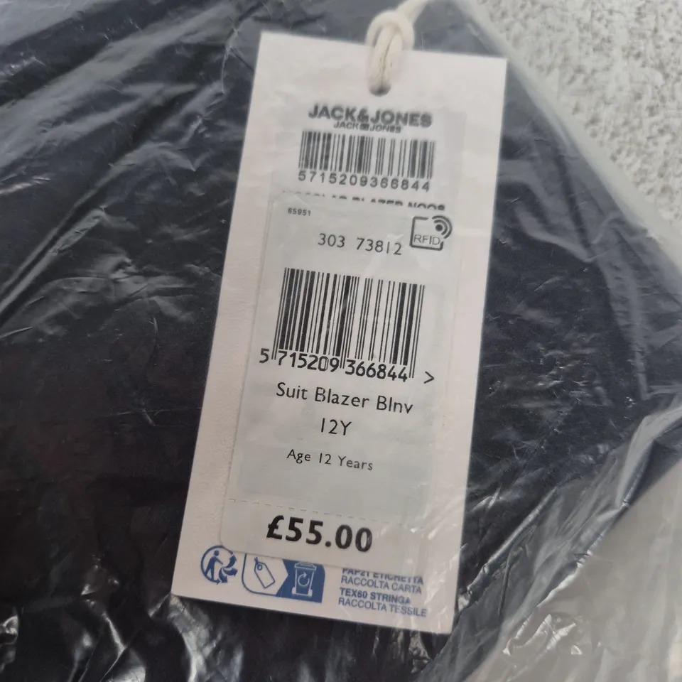 BAGGED JACK & JONES SUIT BLAZER – NAVY, YOUTH UK 12 (12Y)
