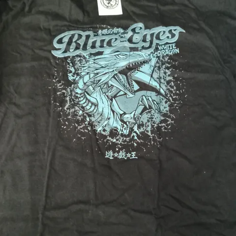 YU-GI-OH BLUE EYES WHITE DRAGON T-SHIRT IN BLACK SIZE 3XL
