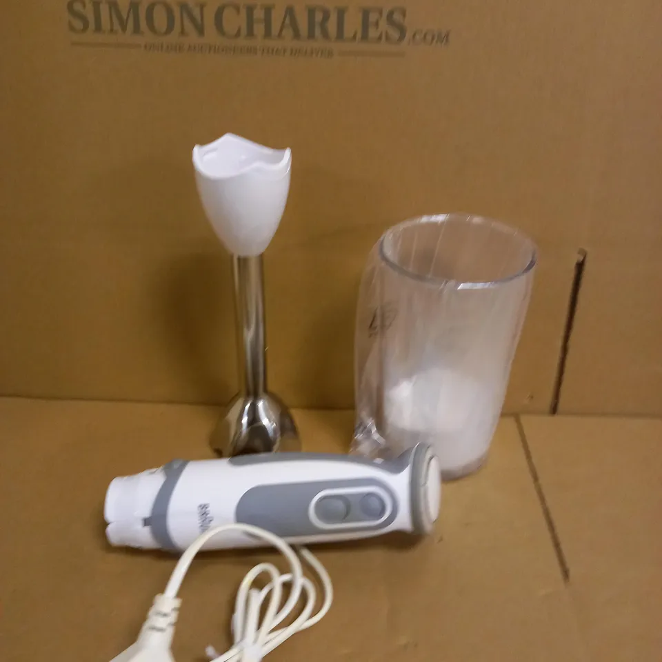 BRAUN HOUSE HOLD MQ5200 HAND BLENDER, PLASTIC, WHITE/GREY