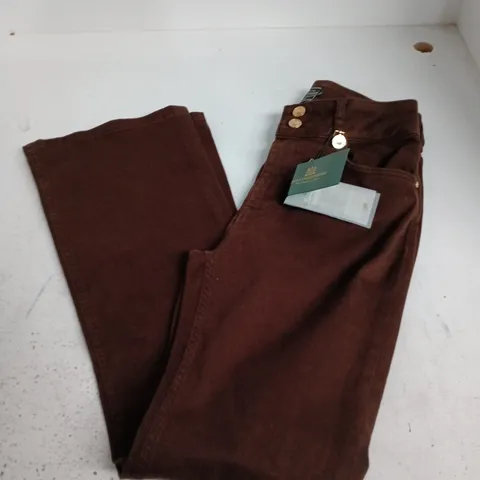 HOLLAND COOPER HIGH RISE FLARED JEANS IN CHOCOLATE - 14S