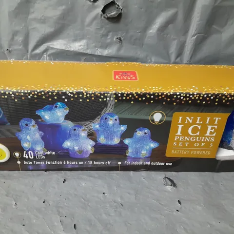 BOXED THREE KINGS OUTDOOR PENGUIN LIGHTS 