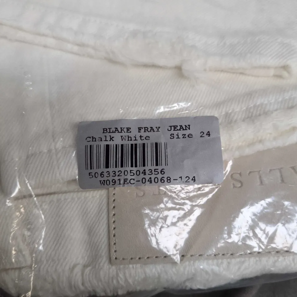 ALL SAINTS BLAKE FRAY JEAN – CHALK WHITE, UK 24