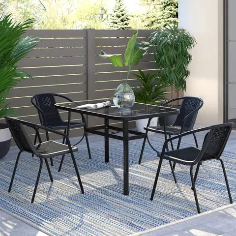BOXED SHENZHEN RECTANGULAR 4 PERSON DINING CHAIRS