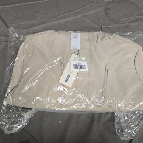 BAGGED HOLLISTER BEIGE PADDED JACKET – THERMAL WARMTH LABEL, TAGGED - SMALL