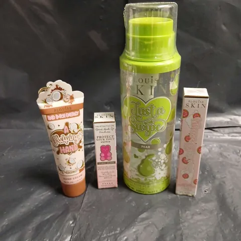 PLOUISE LOT OF 4 ASSORTED COSMETIC PRODUCTS TO INCLUDE - PEAR MICELLAR WATER - GUAVA VITAMIN C EYE CREAM - COCONUT HAND CREAM