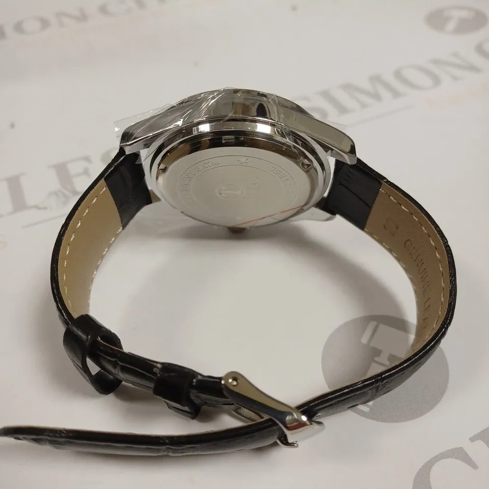 TALIS CO 7120 CHRONOGRAPH WATCH MOON PHASE MOVEMENT GENUINE LEATHER STRAP