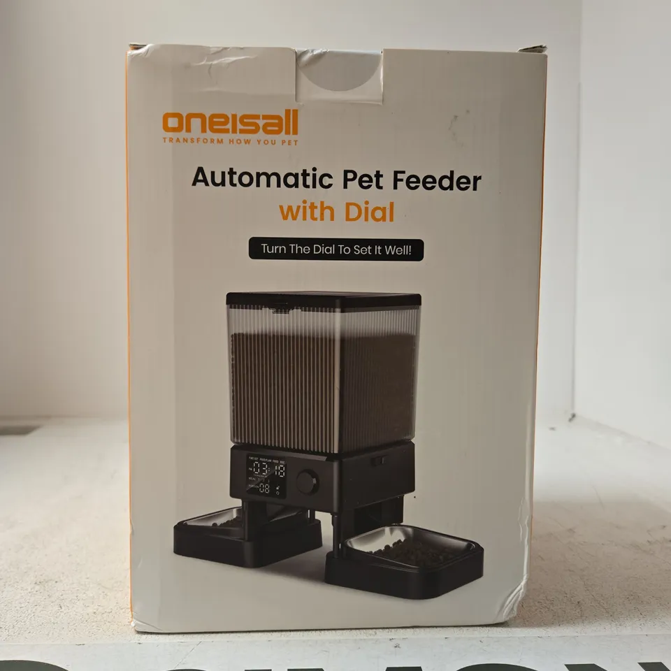 ONEISELL AUTOMATIC PET FEEDER WITH DIAL – BOXED