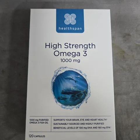 HEALTHSPAN HIGH STRENGTH OMEGA 3 1000 MG – 120 CAPSULES