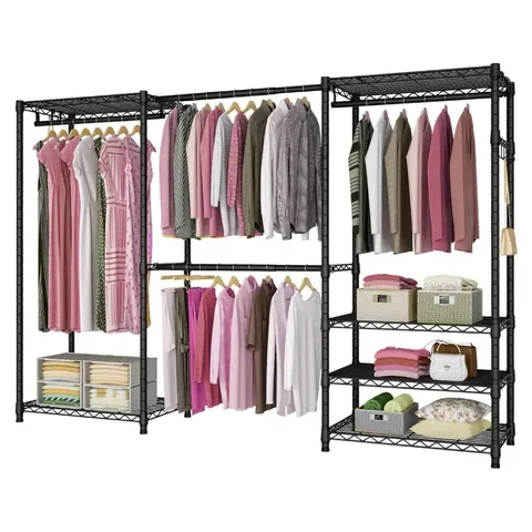 BOXED BENDIK CLOTHING RACK WITH 4 CLOTHES RAILS