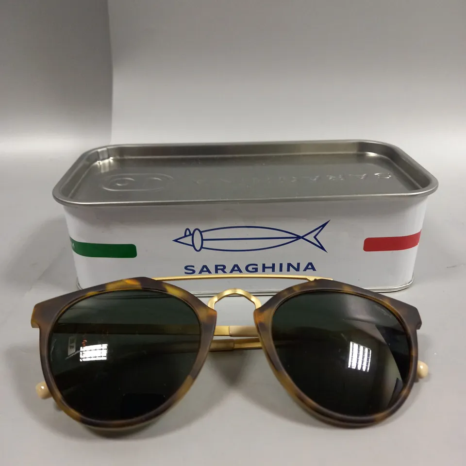 SARAGHINA REMO/239GE BROWN & GOLD SUNGLASSES 