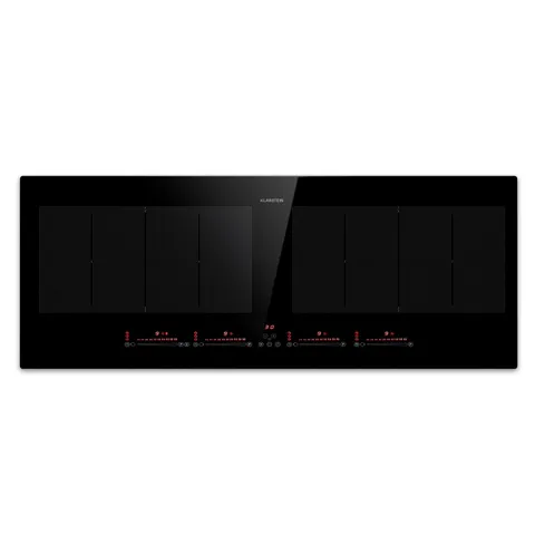 KLARSTEIN MASTERZONE 90CM 2 FLEX ZONES 4 RING INDUCTION HOB BLACK