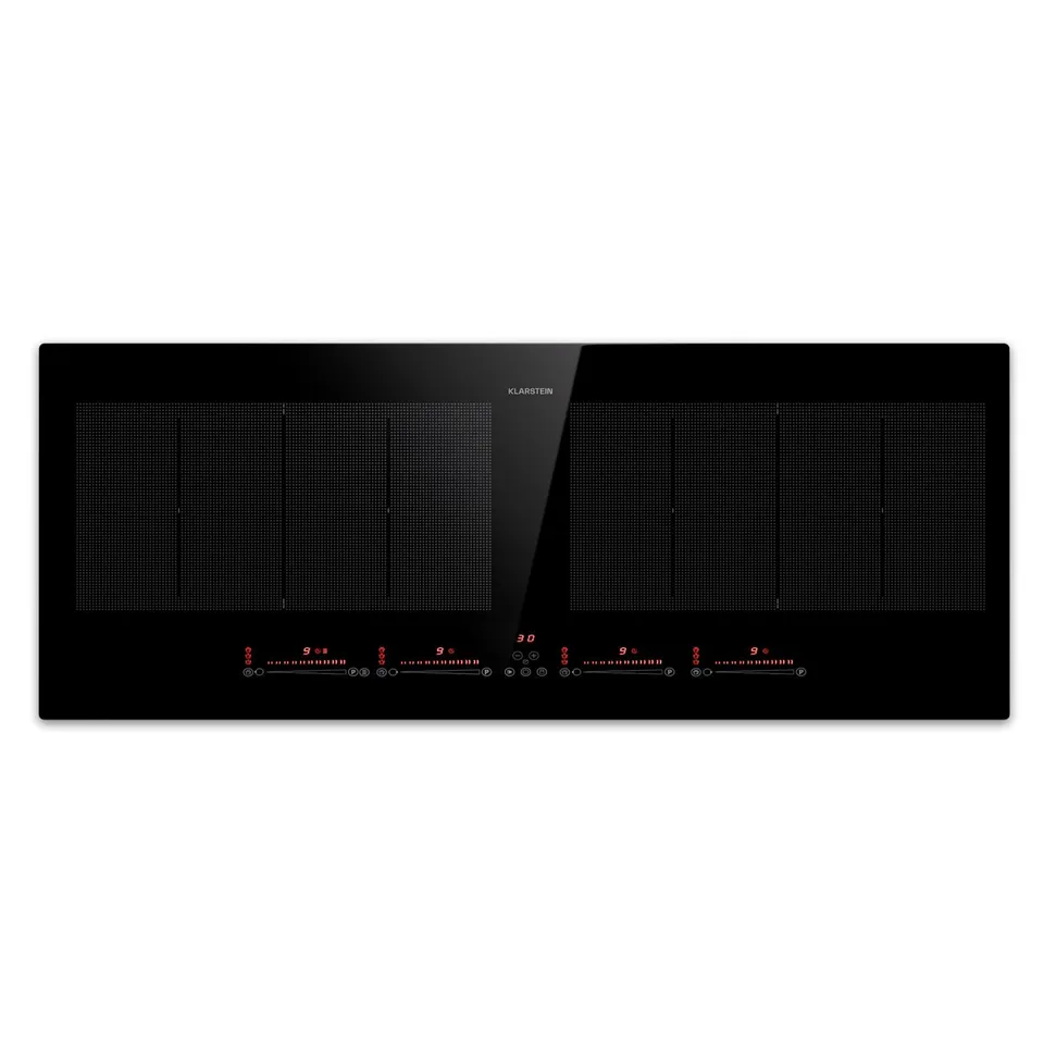 KLARSTEIN MASTERZONE 90CM 2 FLEX ZONES 4 RING INDUCTION HOB BLACK